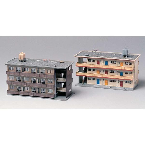 Nゲージ 未塗装ストラクチャー 集合住宅 ジオラマ greenmax 2152