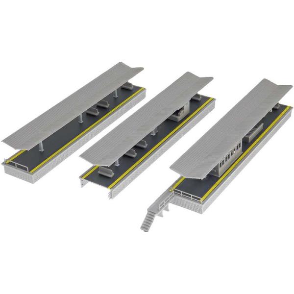 Nゲージ 着色済ストラクチャー 都会型島式ホームセット 鉄道模型 ジオラマ greenmax グリー...