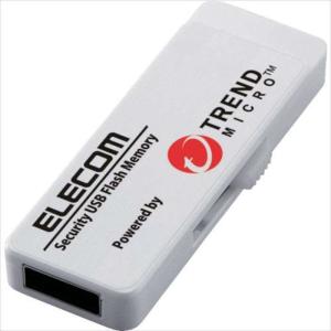 代引不可 セキュリティ付USBメモリ USB3.0 2GB 1年L TREND MICRO ウイルスチェック機能搭載 感染ブロック 高速データ転送 エレコム MF-PUVT302GA1｜dresma