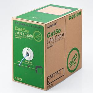 代引不可 EU RoHS指令準拠 LANケーブル（Cat5e 単線）　300m　ブルー エレコム LD-CT2/BU300/RS