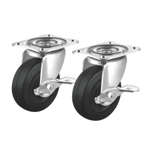 即日出荷 代引不可 汎用キャスター 75mm径 2個セット フリーストッパー付き ゴム製 サンワサプ...