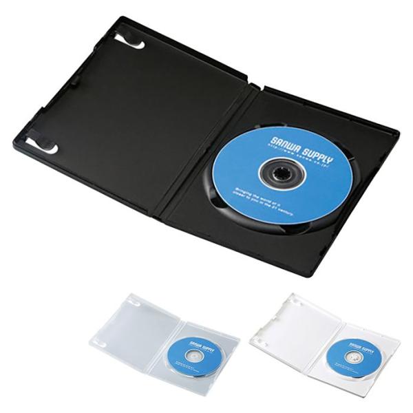代引不可 DVDトールケース 1枚収納 10枚セット インデックスカード付属 サンワサプライ DVD...