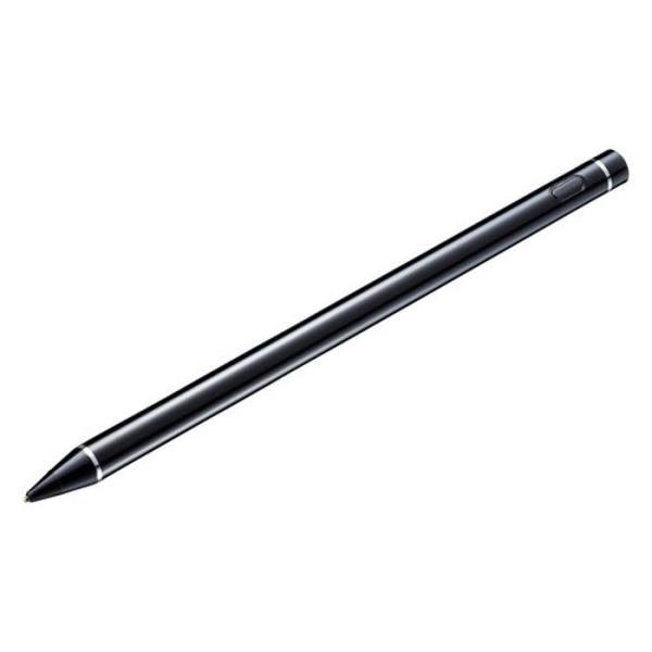 即日出荷 代引不可 充電式 極細タッチペン 先端直径約1.5mm スタイラス ブラック サンワサプラ...