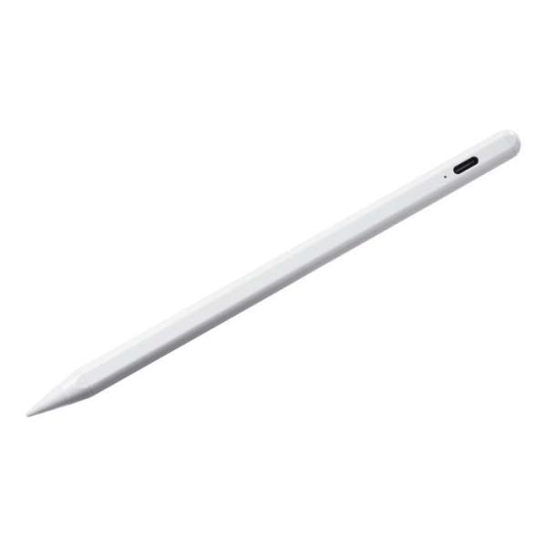 即日出荷 代引不可 Apple iPad専用 充電式 極細タッチペン ホワイト 極細タイプ タッチペ...