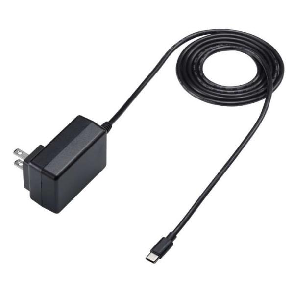 即日出荷 代引不可 USB Type-Cケーブル一体型AC充電器（5V/3A）ケーブル長1.5ｍ サ...