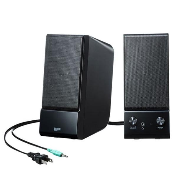 即日出荷 代引不可 マルチメディアスピーカー 2.0ch 最大出力10W ハイパワー ブラック サン...