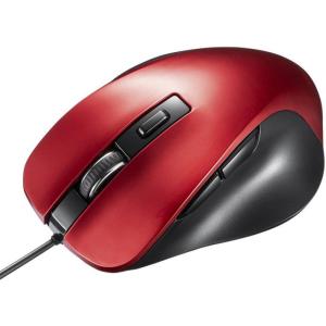 有線ブルーLEDマウス レッド