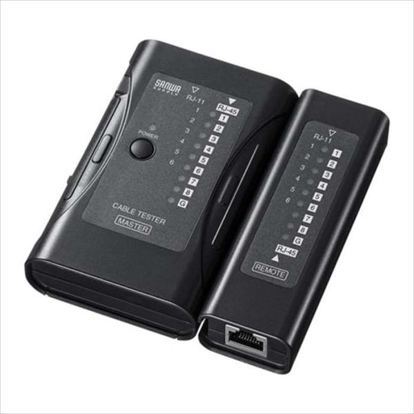 即日出荷 代引不可 LANケーブルテスター 親機・子機 ケーブル試験 ネットワーク工事 LEDライト...