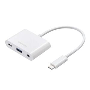 即日出荷 代引不可 イヤフォンジャック付きType-Cハブ サンワサプライ USB-5TCPA23W
