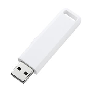 代引不可 キャップがいらないスライド式USBメモリ USB2.0　メモリ（4GB・ホワイト） サンワサプライ UFD-SL4GWN｜dresma