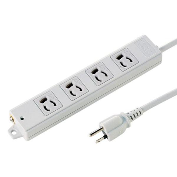 即日出荷 代引不可 電源タップ 工事物件タップ 3P 4個口 2m 通電ランプ付 マグネット 二重構...