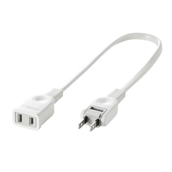即日出荷 代引不可 電源延長コード（2P・0.3m） タップや機器の電源延長に便利なコード トラッキ...