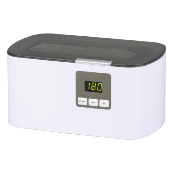超音波洗浄器 35W/周波数43kHz/洗浄槽容積500ml/ホワイト 洗浄時間5段階 OHM SE...