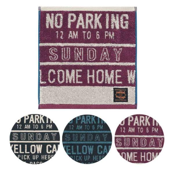 タオル ウォッシュタオル casual and Vintage ウォッシュタオル タイポグラフィ 3...