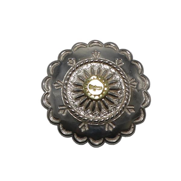 TADY&amp;KING レザー用カスタムパーツ フラワーコンチョSV K18イーグル 大