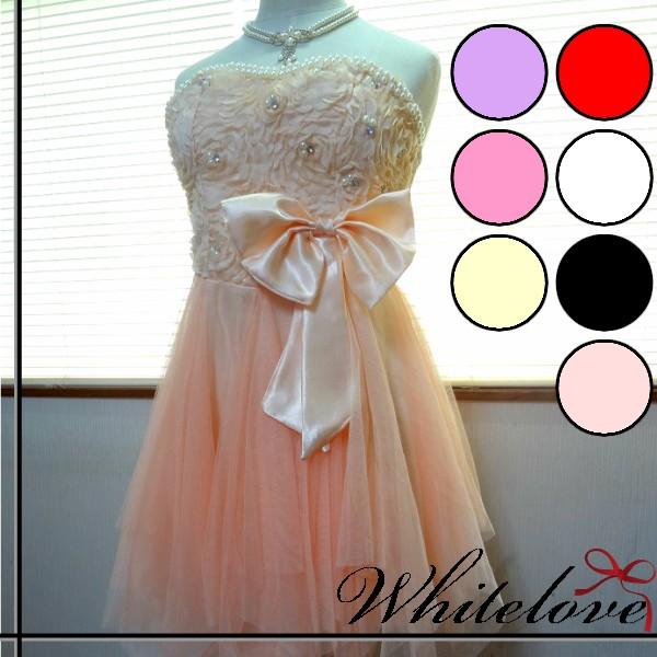 カラードレス ５色 ミニドレス パーティードレス ブライズメイド 結婚式 花嫁 二次会 衣装