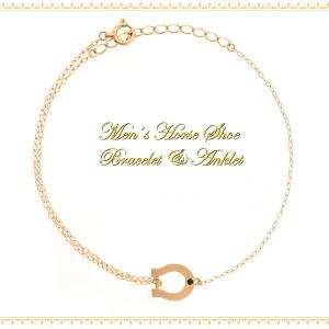 アンクレット レディース イニシャル 10金/18金 K10 K18 anklet