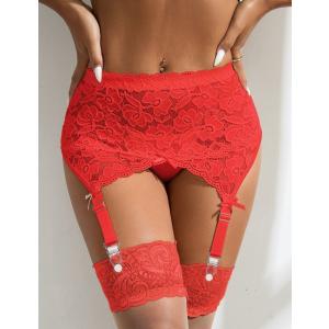 ガーターベルト 大きいサイズM-5XL ガーター ショーツ パンティー レース 下着 海外 高品質 ...