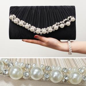 パーティーバッグ パール クラッチバッグ 結婚...の詳細画像1