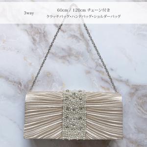 パーティーバッグ パール 結婚式 バッグ 大き...の詳細画像5