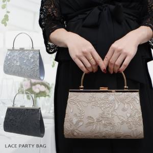 手持ちバッグ がま口 結婚式 刺繍 和風 ビーズ ホワイト パール 真珠
