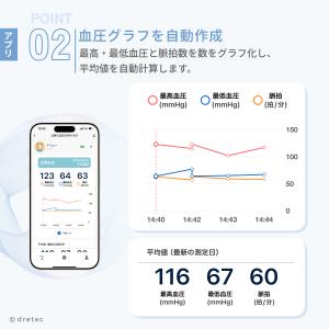 ドリテック 公式 血圧計 上腕式 スマホ連動 ...の詳細画像3