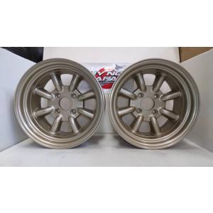 【在庫あり即納】RS Watanabe R TYPE 15×8.5J-6 4H-114.3 ゴールドメタリック 15インチ ワタナベ アルミホイール 2本｜driftnowjapan