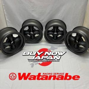 4本セット【在庫あり即納】RS Watanabe 4S TYPE 14×7J +3 4H-114.3 ブラック  / 14インチ ワタナベ アルミホイール｜driftnowjapan