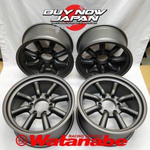 ワタナベホイール F8 16インチ 4本セット RS Watanabe F8 TYPE 16×6.5J +35 6H-139.7 ブラック