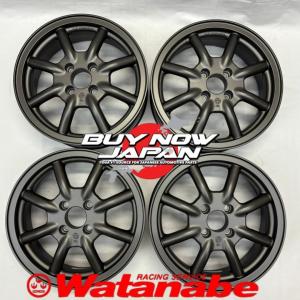 4本セット【在庫あり即納】RS Watanabe F8F TYPE 15×5.5J +40 4H-100 ブラック /15インチ ワタナベ アルミホイール｜driftnowjapan