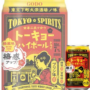 合同酒精 トーキョーハイボール ドライ 梅風味 350ml缶 x 24本ケース販売 (チューハイ)｜drikin