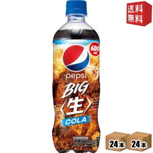 送料無料 サントリー ペプシ BIG 生 600mlペットボトル 48本(24本×2ケース) （PEPSI コーラ）｜drink-cvs