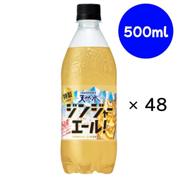 天然水 特製ジンジャーエール PET 500ml×24本×(2ケース)【サントリー】