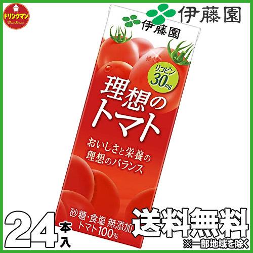 伊藤園 理想のトマト 紙パック トマトジュース 野菜 フルーツ ジュース 200ml×24本