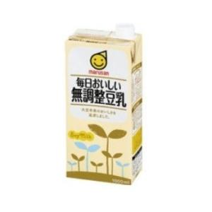 毎日おいしい　無調整　豆乳　1L（1000ml）　1ケース6本×２ケース　マルサン　｜drinksenmonten