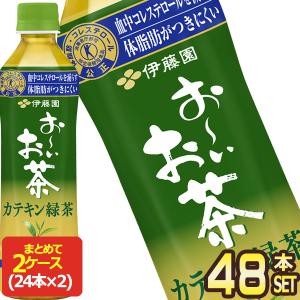 SALE 伊藤園 脂質にWの働き お〜いお茶 カテキン緑茶 500mlPET×48本 24本×2箱 ...