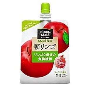 SALE コカコーラ ミニッツメイド朝リンゴ 180gパウチ×48本［24本×2箱］ 送料無料 【2〜3営業日以内に出荷】｜drinkya