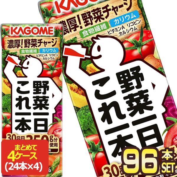 カゴメ 野菜一日これ一本 200ml紙パック×96本 [24本×4箱]  [送料無料] 【3〜4営業...