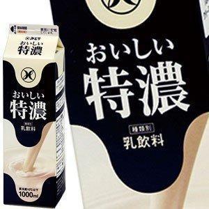 九州乳業 みどり牛乳 おいしい特濃 1000ml紙パック×12本[賞味期限