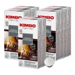 KIMBO キンボ イタリア産 ネスプレッソ 互換 カプセルコーヒー インテンソ×10箱（100カプセル）【2〜3営業日以内に出荷】[送料無料]｜drinkya