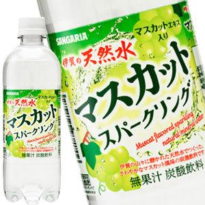 サンガリア 伊賀の天然水 マスカットスパークリング 500mlPET×24本【5〜8営業日以内に出荷...