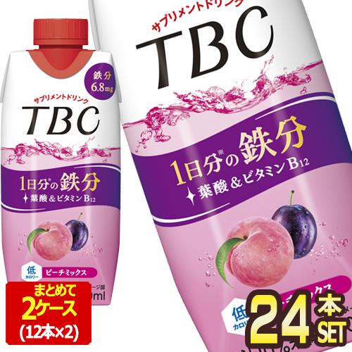 森永乳業 TBC 1日分の鉄分 ピーチミックス サプリメントドリンク 330mlボトル缶×24本[1...