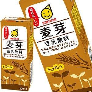 マルサンアイ 豆乳飲料麦芽 200ml×96本[24本×4箱][賞味期限：製造より120日]【3〜4営業日以内に出荷】 送料無料｜drinkya