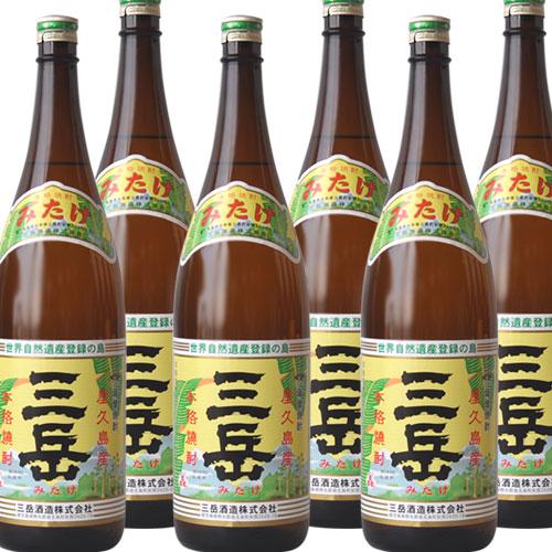 芋焼酎 三岳 25度 1800ml×6本セット 送料無料 【4〜5営業日以内に出荷】