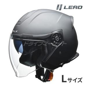 LEAD FLX マットブラック Lサイズ ジェットヘルメット バイク用 リード工業｜drivemarket
