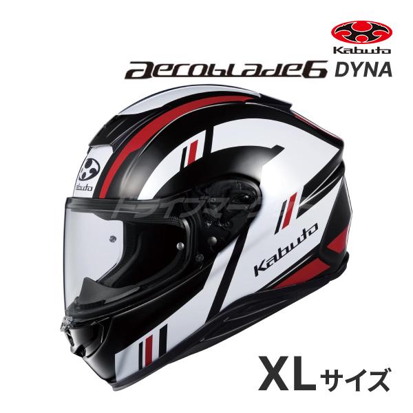 OGK KABUTO AEROBLADE 6 DYNA ブラックホワイトレッド XL(61-62cm...