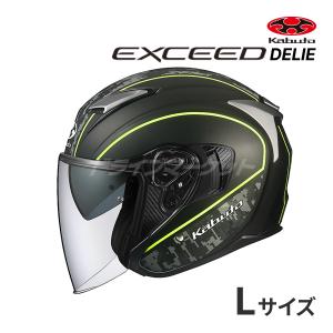 OGK KABUTO EXCEED DELIE フラットカモイエロー L(59-60cm) ヘルメット エクシード デリエ オージーケーカブト｜drivemarket