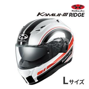 OGK KABUTO KAMUI 3 RIDGE ホワイトブラック L (59-60cm) ヘルメット バイク フルフェイス カムイ3 リッジ オージーケーカブトの商品画像