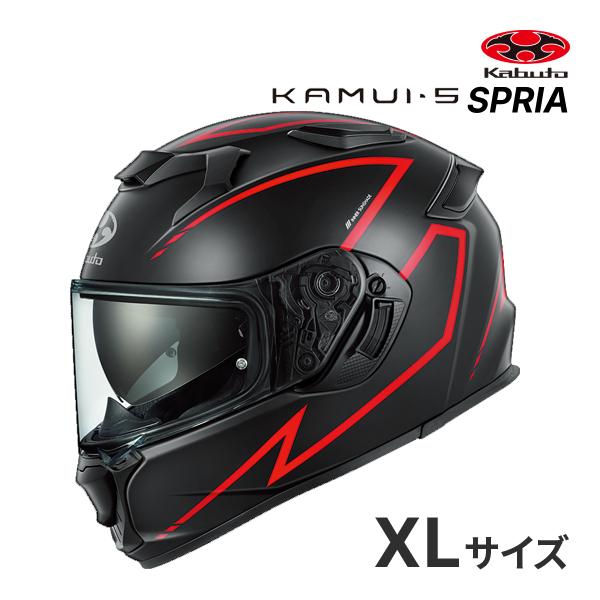OGK KABUTO KAMUI 5 SPRIA フラットブラックレッド XL(61-62cm) ヘ...