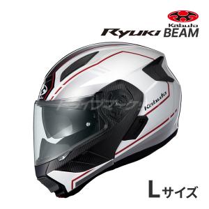 OGK KABUTO RYUKI BEAM ホワイトレッド L(59-60cm) ヘルメット リュウキビーム オージーケーカブト｜drivemarket